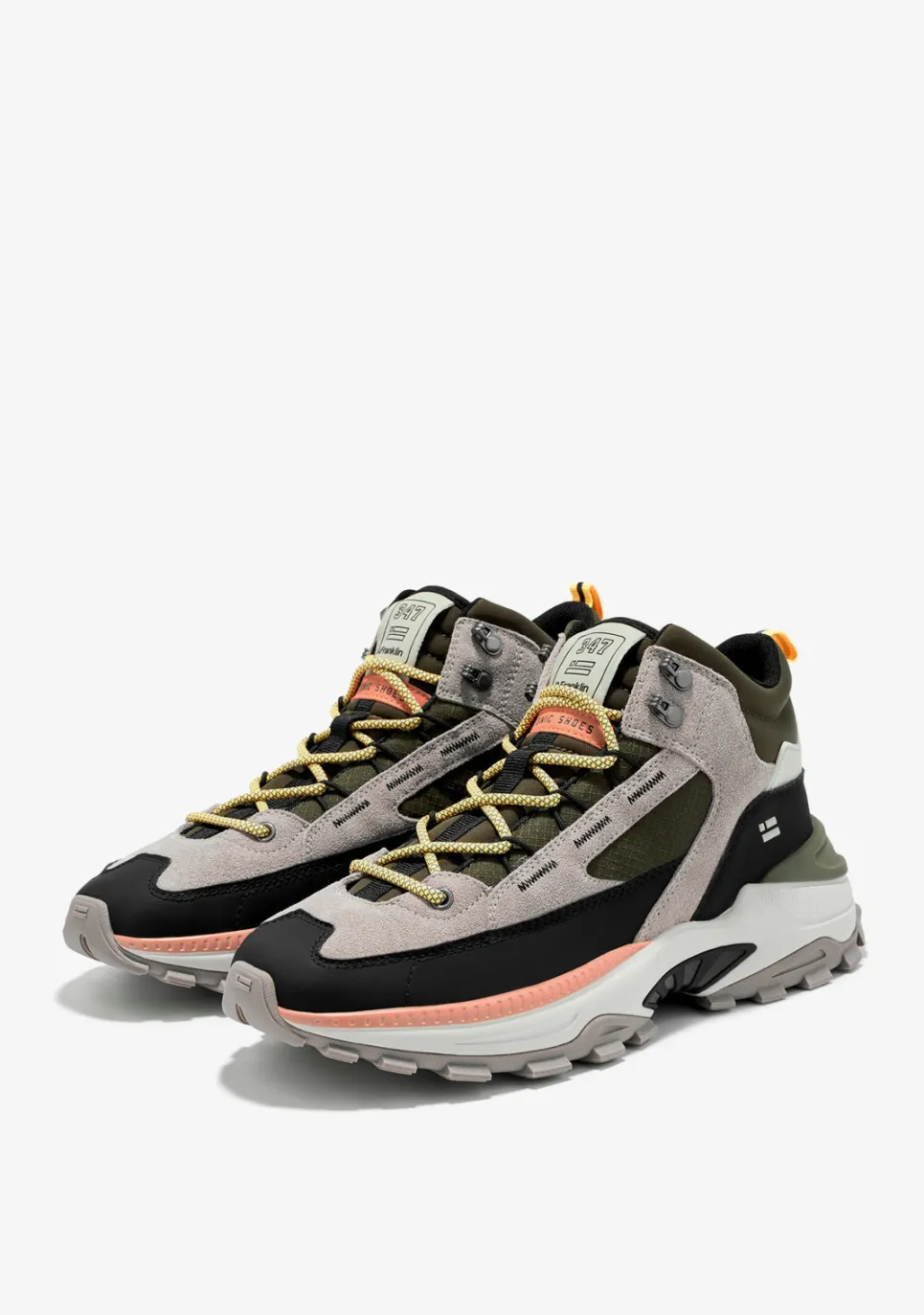 D.Franklin 347 Hike Khaki|Damen Sneakers|Lässige Stiefel