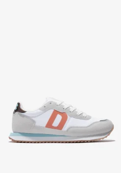 D.Franklin 535 Nylon White / Pastel Blue|Damen Sneakers