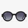 D.Franklin 913 Shiny Black / Gradient Smoke|Damen Runde Sonnenbrillen|Polarisierte Sonnenbrillen