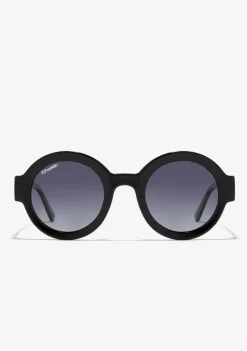 D.Franklin 913 Shiny Black / Gradient Smoke|Damen Runde Sonnenbrillen|Polarisierte Sonnenbrillen