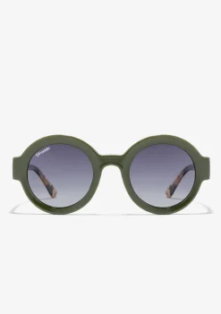 D.Franklin 913 Shiny Green / Gradient Smoke|Damen Runde Sonnenbrillen|Polarisierte Sonnenbrillen