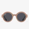 D.Franklin 913 Shiny Tan / Smoke|Damen Runde Sonnenbrillen