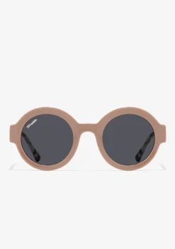 D.Franklin 913 Shiny Tan / Smoke|Damen Runde Sonnenbrillen