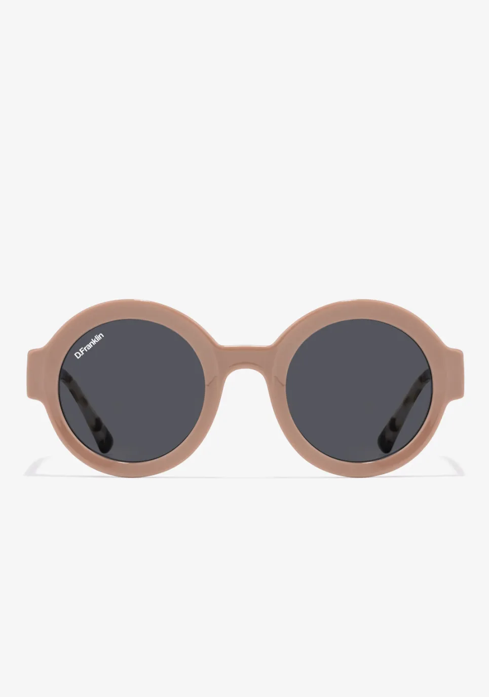 D.Franklin 913 Shiny Tan / Smoke|Damen Runde Sonnenbrillen