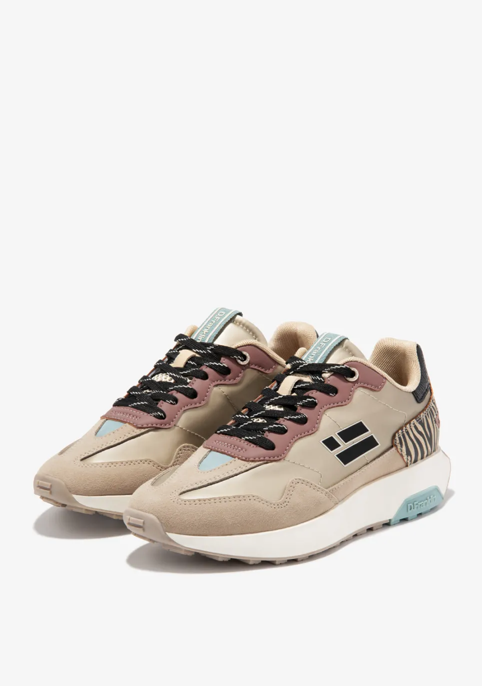 D.Franklin Active Flag Safari Gold|Damen Sneakers