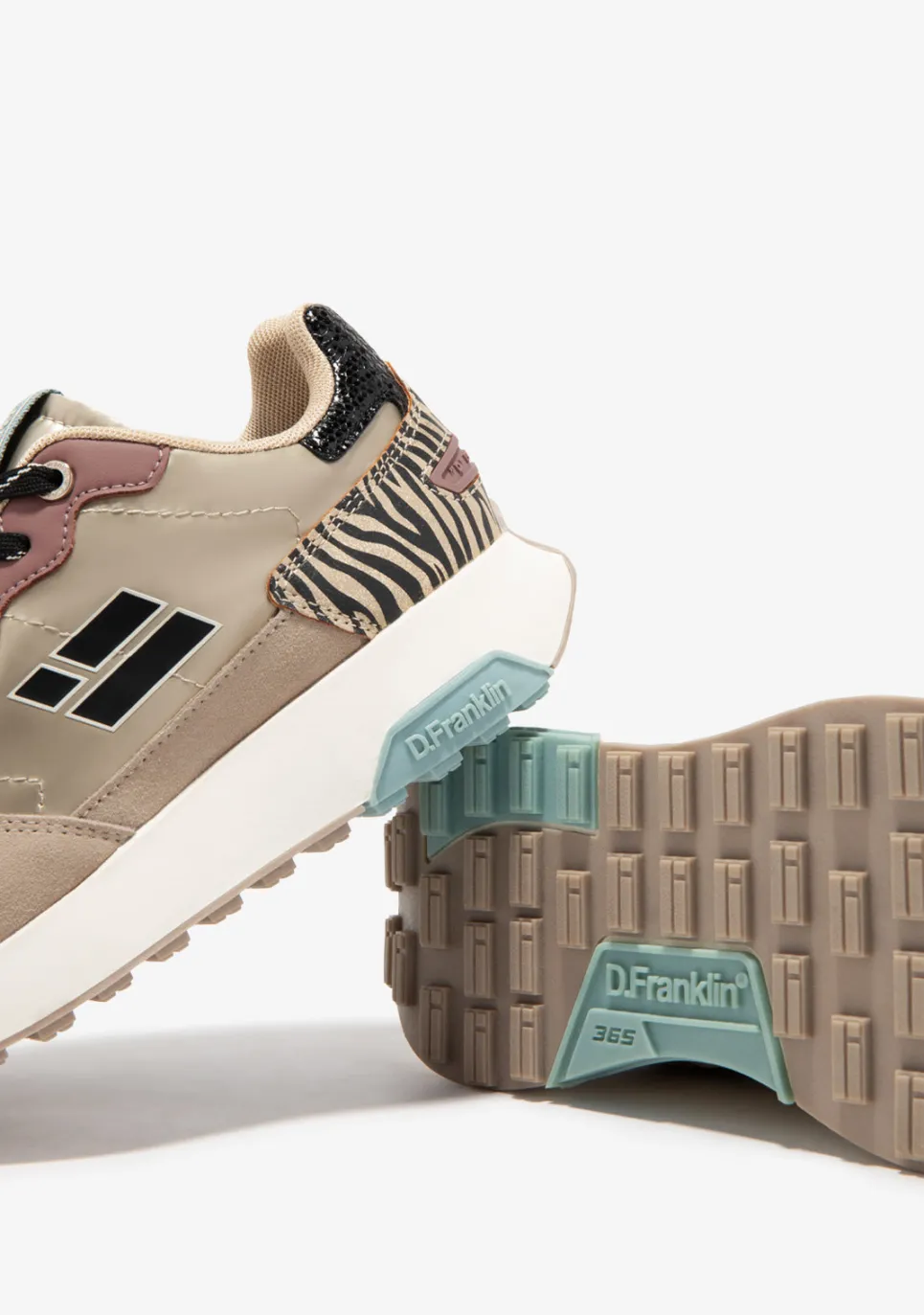 D.Franklin Active Flag Safari Gold|Damen Sneakers