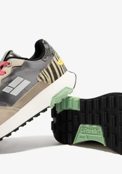 D.Franklin Active Flag Safari Pewter|Damen Sneakers