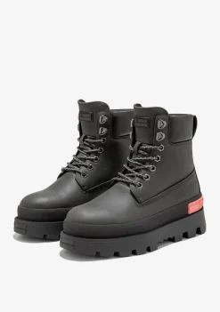 D.Franklin All Track Black|Damen Plattform-Stiefel|Lässige Stiefel