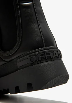 D.Franklin All Track Bomb Black|Damen Plattform-Stiefel|Lässige Stiefel