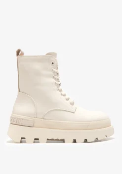 D.Franklin All Track Full Beige|Damen Plattform-Stiefel|Stiefel