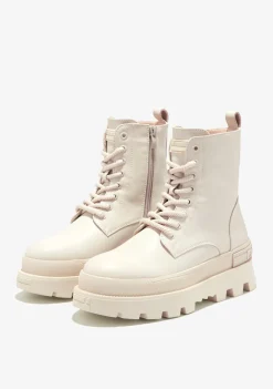 D.Franklin All Track Full Beige|Damen Plattform-Stiefel|Stiefel
