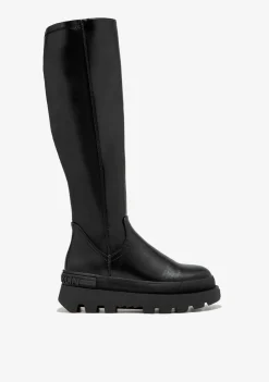D.Franklin All Track High Black|Damen Plattform-Stiefel|Lässige Stiefel