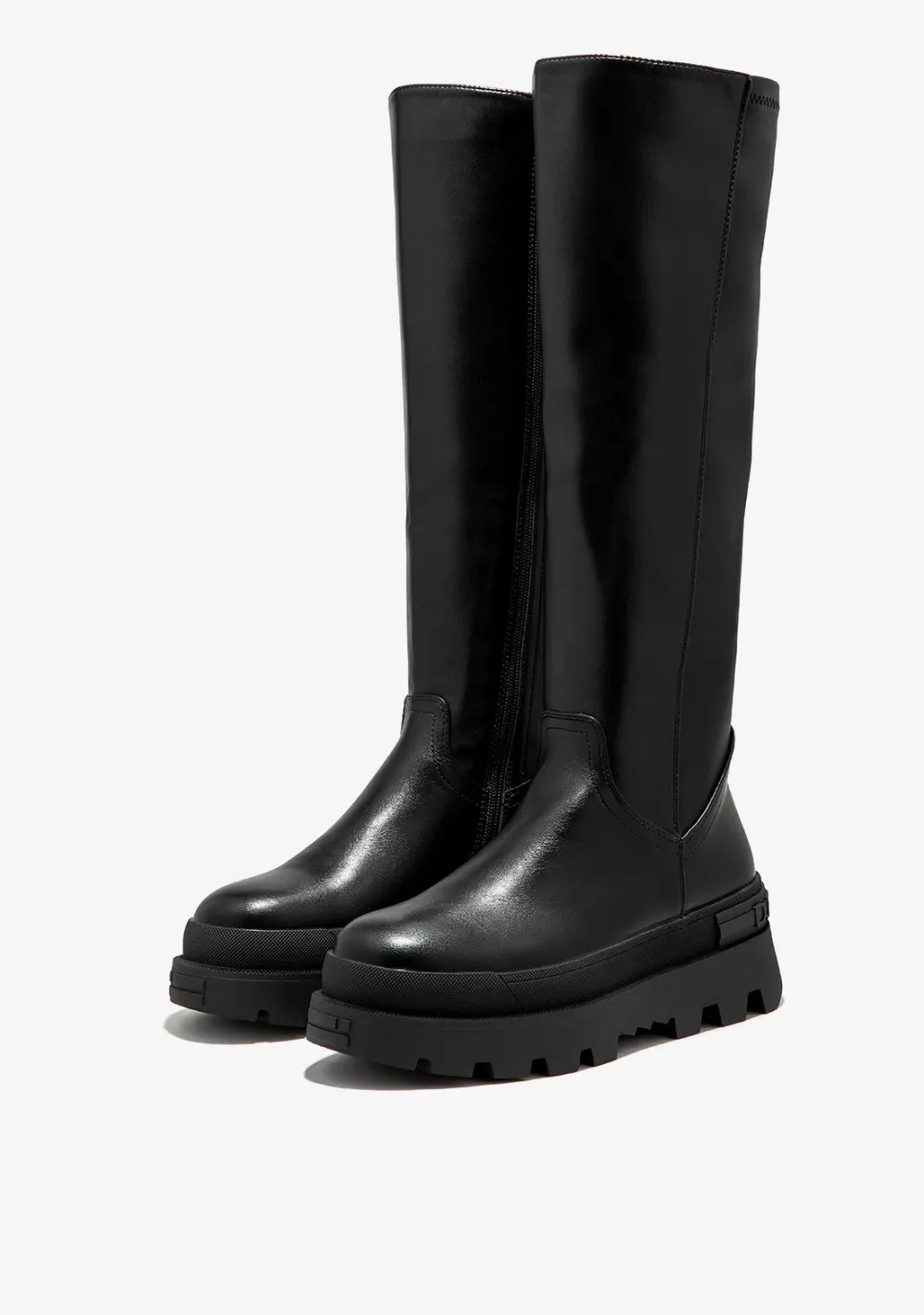 D.Franklin All Track High Black|Damen Plattform-Stiefel|Lässige Stiefel