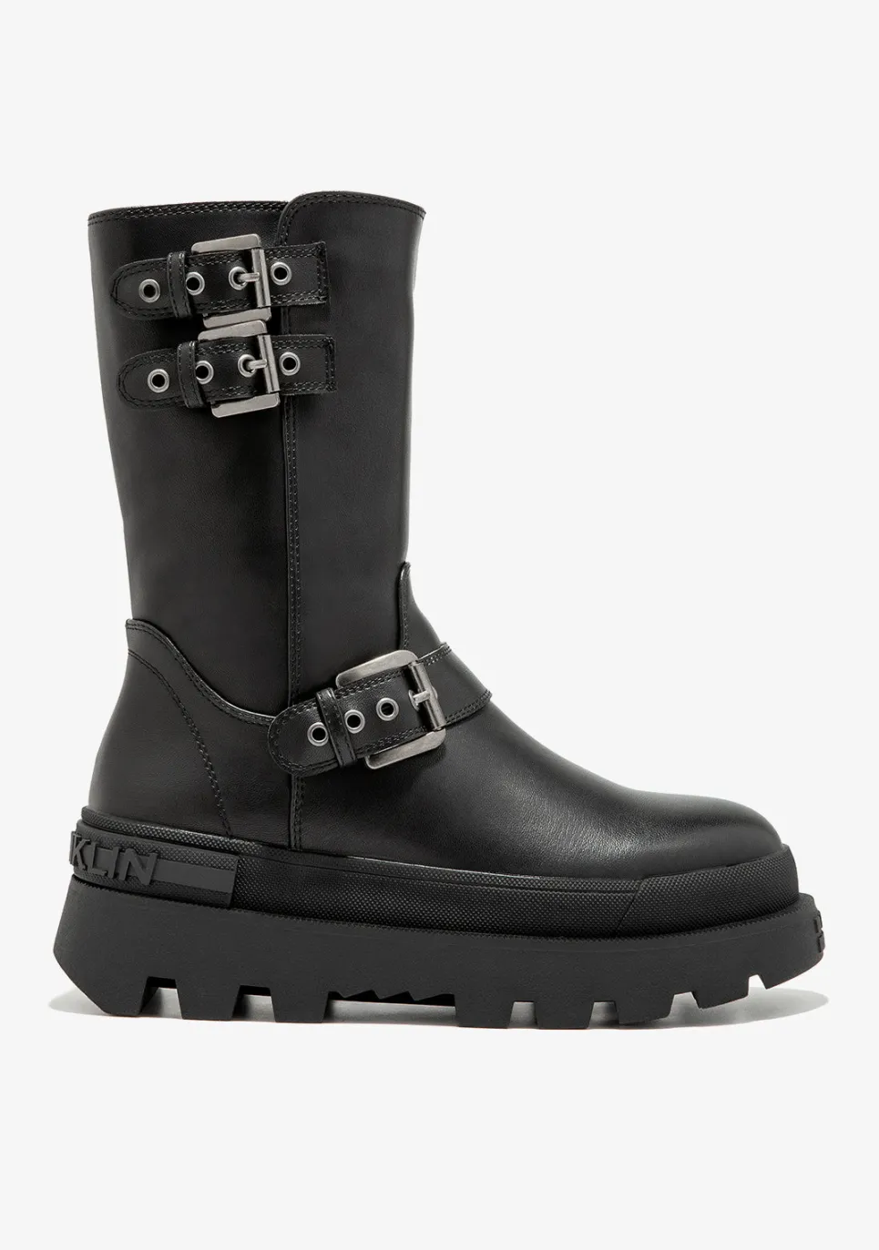 D.Franklin All Track Moto Black|Damen Plattform-Stiefel|Lässige Stiefel