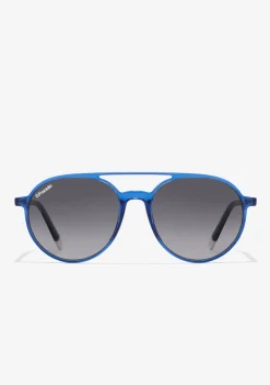D.Franklin America Round Crystal Blue / Grad Blue|Damen Pilotenbrillen|Runde Sonnenbrillen