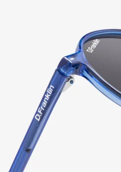 D.Franklin America Round Crystal Blue / Grad Blue|Damen Pilotenbrillen|Runde Sonnenbrillen