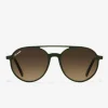 D.Franklin America Round Khaki / G15|Damen Pilotenbrillen|Runde Sonnenbrillen