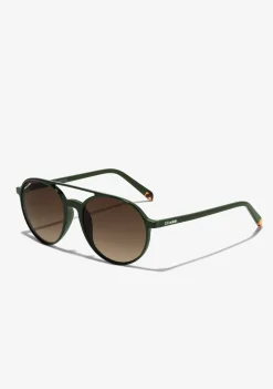 D.Franklin America Round Khaki / G15|Damen Pilotenbrillen|Runde Sonnenbrillen