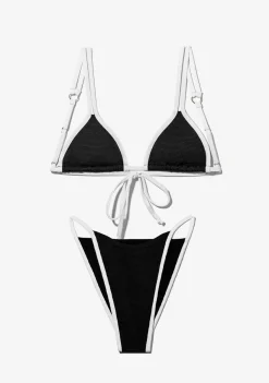 D.Franklin Aruba Top + Aruba Bottom Bikini Black|Damen Bikinis Und Einteiler