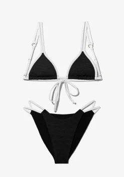 D.Franklin Aruba Top + Feroe Bottom Bikini Black|Damen Bikinis Und Einteiler