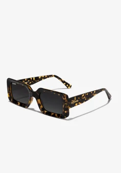 D.Franklin Bahamas Dark Grey / Grad Brown|Damen Polarisierte Sonnenbrillen|Eckige Sonnenbrillen