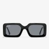 D.Franklin Bahamas Shiny Black / Smoke|Damen Eckige Sonnenbrillen|Polarisierte Sonnenbrillen