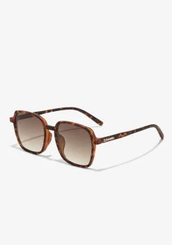 D.Franklin Banger Matte Tort / Gradient Brown|Damen Eckige Sonnenbrillen