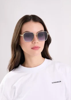 D.Franklin Banger Transparent / Gradient Lavender|Damen Eckige Sonnenbrillen