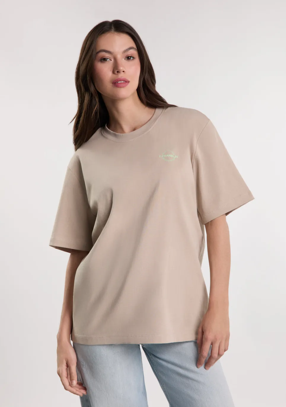 D.Franklin Be Kind T-Shirt Grey|Damen T-Shirts|T-Shirts