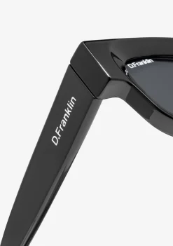 D.Franklin Bermuda Shiny Black / Smoke|Damen Polarisierte Sonnenbrillen|Polarisierte Sonnenbrillen