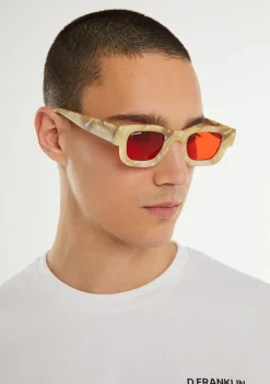 D.Franklin Bermuda White Stone / Red|Damen Polarisierte Sonnenbrillen|Polarisierte Sonnenbrillen