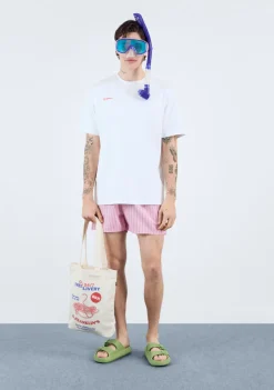 D.Franklin Best Burger T-Shirt White / Orange|Damen T-Shirts|T-Shirts