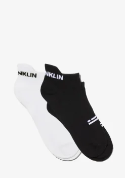 D.Franklin Black & White Tab Socks 2 Pack|Damen Socken|Socken