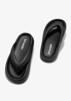 D.Franklin Bloomer Nip Black|Damen Sandalen