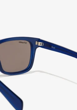 D.Franklin Boyd Navy / Smoke|Damen Eckige Sonnenbrillen|Polarisierte Sonnenbrillen