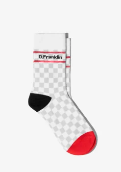 D.Franklin Check Socks White|Damen Socken|Socken