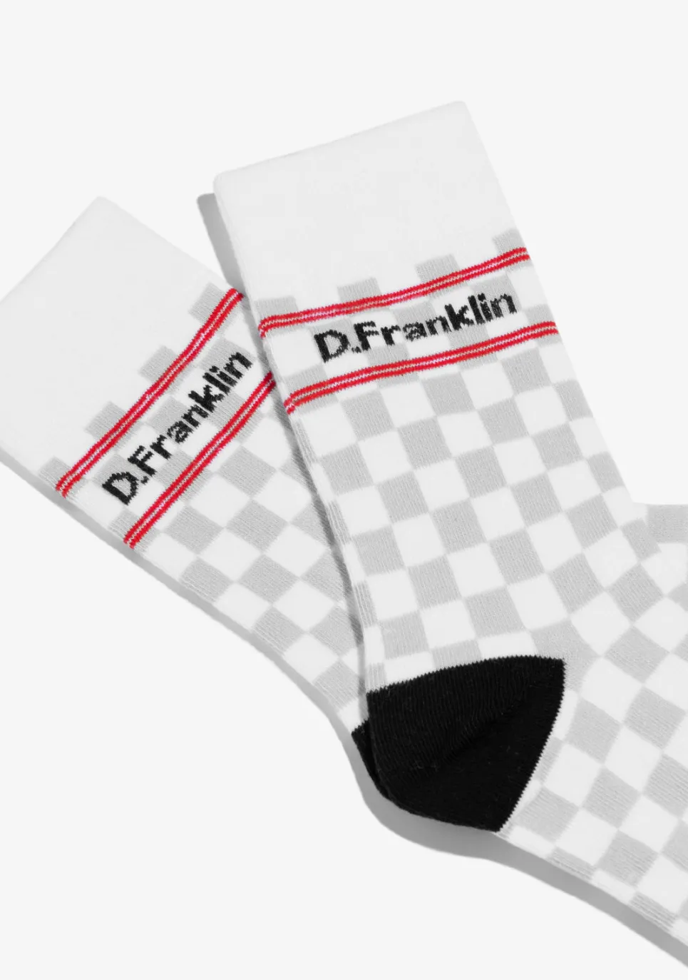 D.Franklin Check Socks White|Damen Socken|Socken