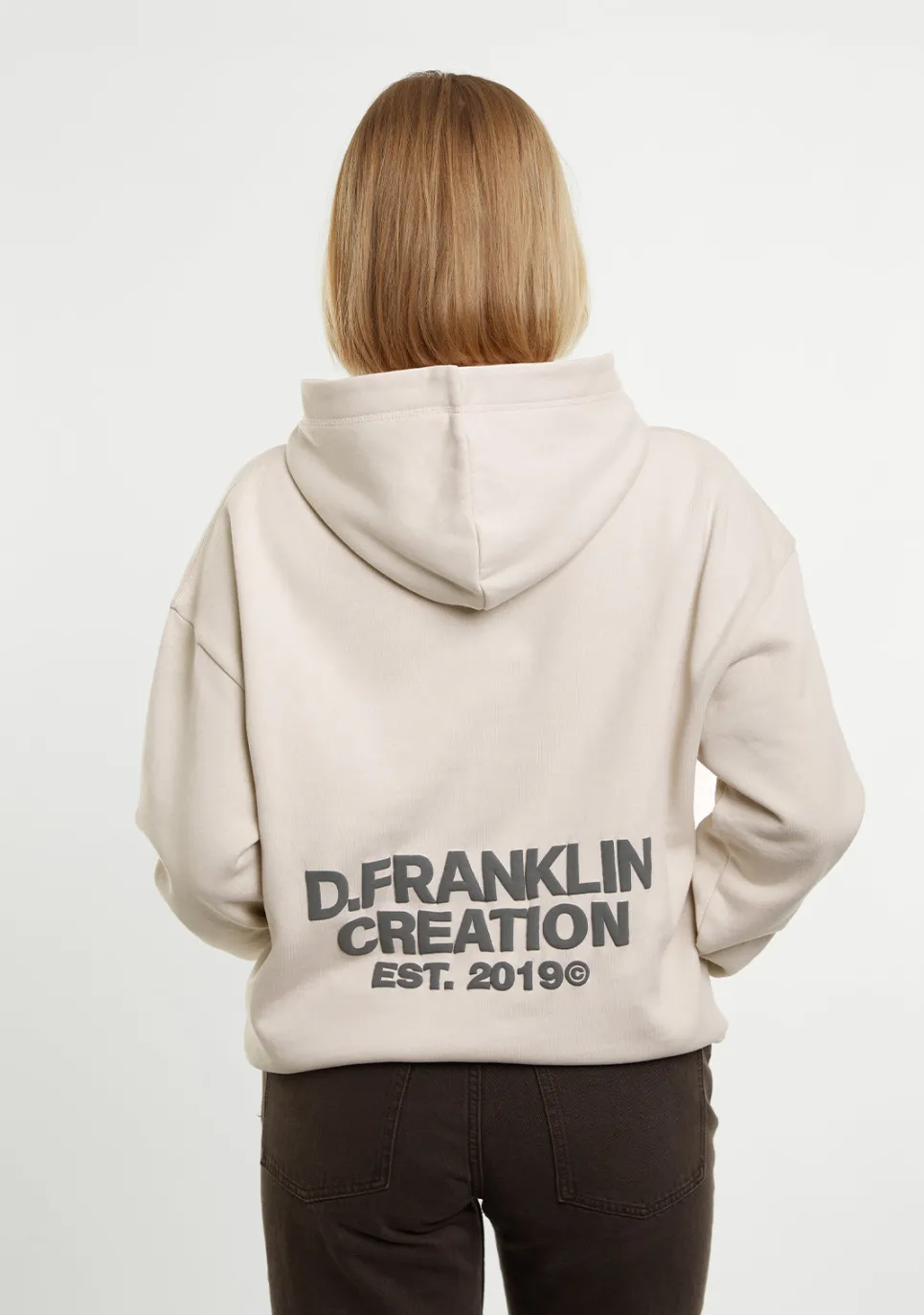 D.Franklin Classic Oversize Hoodie Ice Grey|Damen Sweatshirts|Sweatshirts