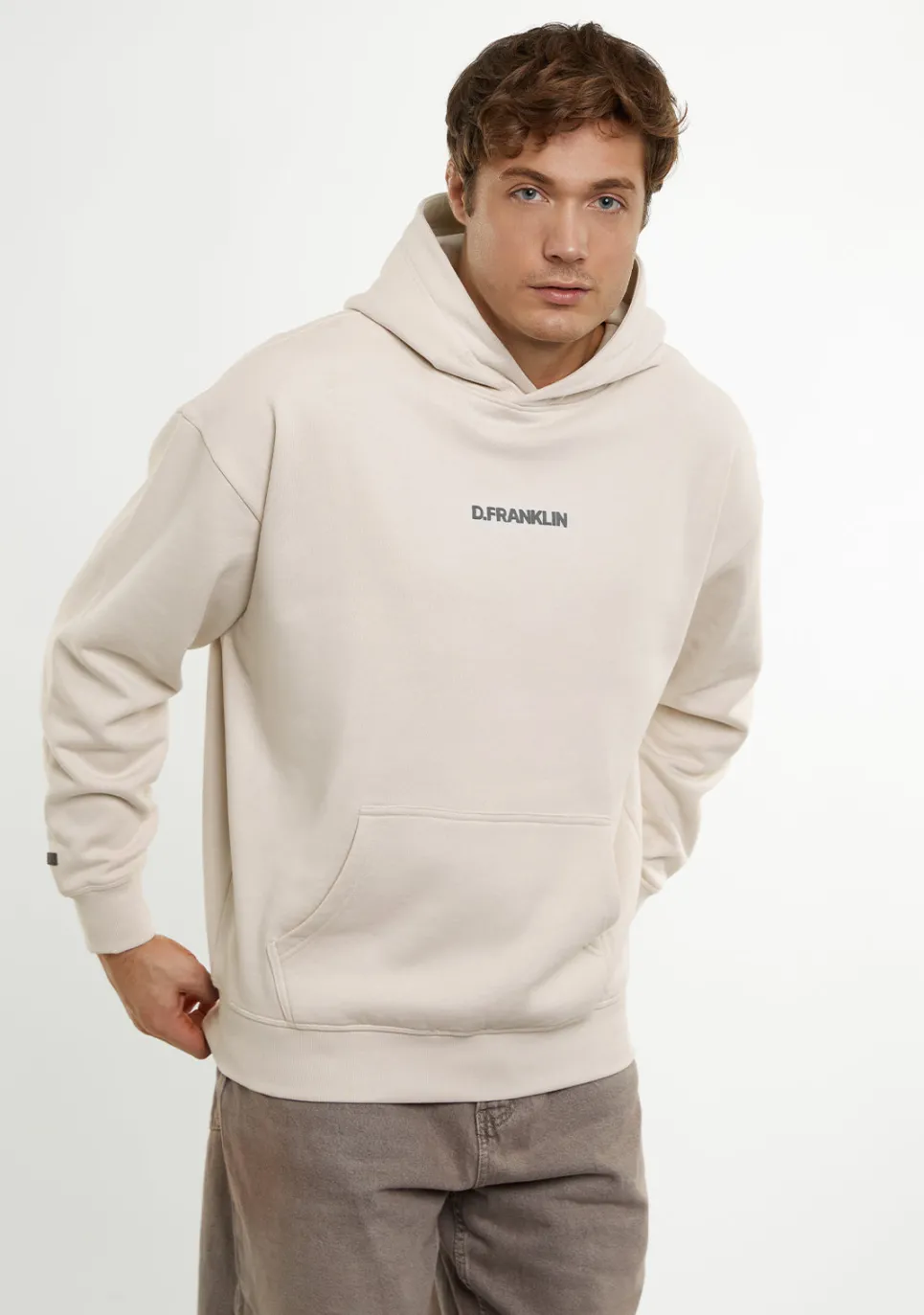 D.Franklin Classic Oversize Hoodie Ice Grey|Damen Sweatshirts|Sweatshirts