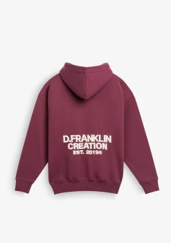 D.Franklin Classic Oversize Hoodie Wine|Damen Sweatshirts|Sweatshirts