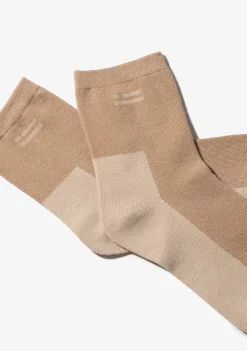 D.Franklin Color Block Socks 2 Pack Sand-Peach|Damen Socken