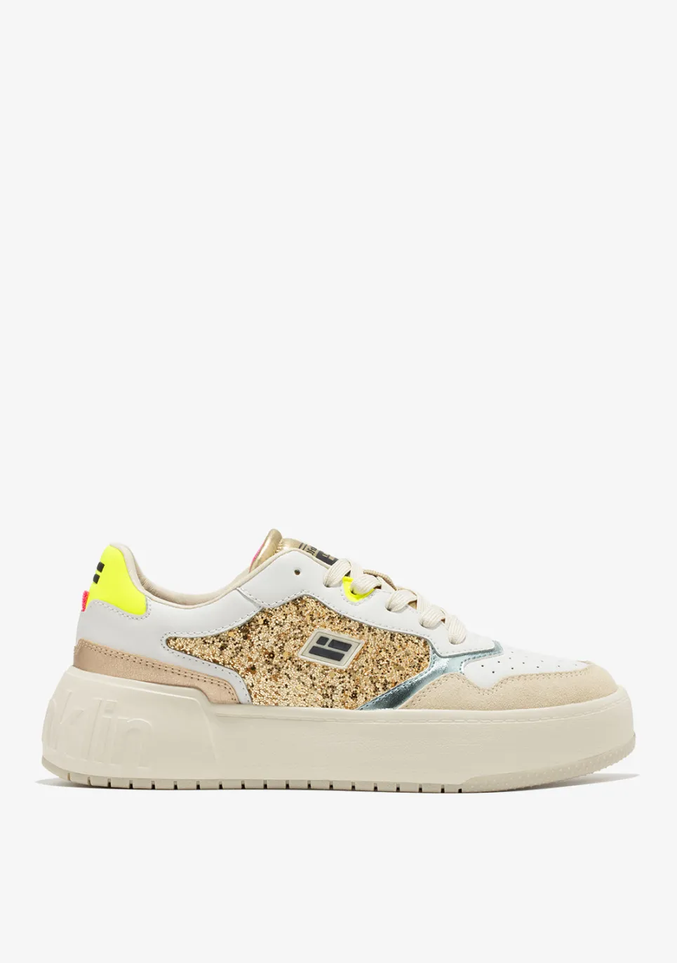 D.Franklin Court Basic Glitter Gold / Multi|Damen Plattform-Sneakers|Sneakers