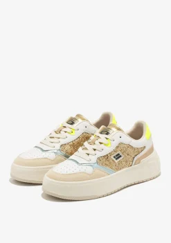 D.Franklin Court Basic Glitter Gold / Multi|Damen Plattform-Sneakers|Sneakers