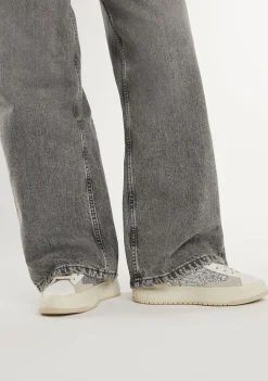 D.Franklin Court Basic Glitter Silver|Damen Plattform-Sneakers|Sneakers