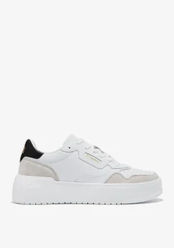 D.Franklin Court Basic Leather White / Black|Herren Sneakers
