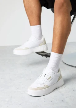 D.Franklin Court Basic Leather White / White|Herren Sneakers