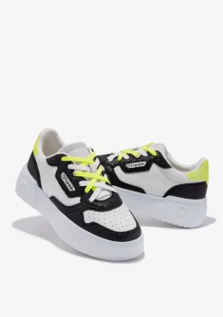 D.Franklin Court Basic Mesh Glitter Black|Damen Plattform-Sneakers|Sneakers