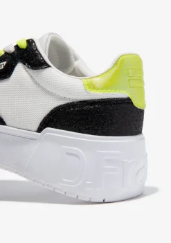 D.Franklin Court Basic Mesh Glitter Black|Damen Plattform-Sneakers|Sneakers