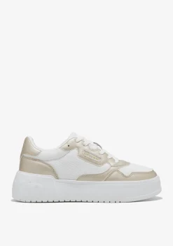 D.Franklin Court Basic Mesh Gold|Damen Plattform-Sneakers|Sneakers