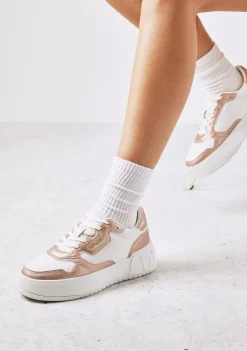 D.Franklin Court Basic Mesh Rose Gold|Damen Plattform-Sneakers|Sneakers